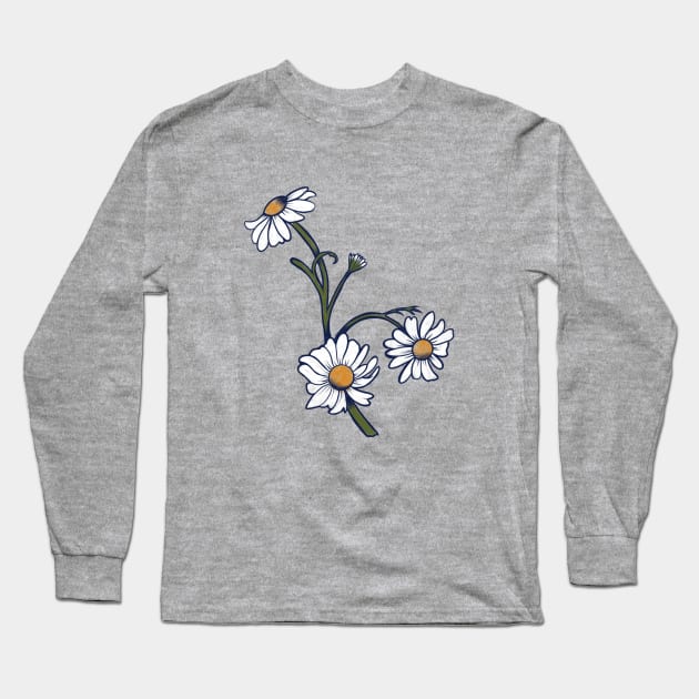 Daisies Long Sleeve T-Shirt by bubbsnugg